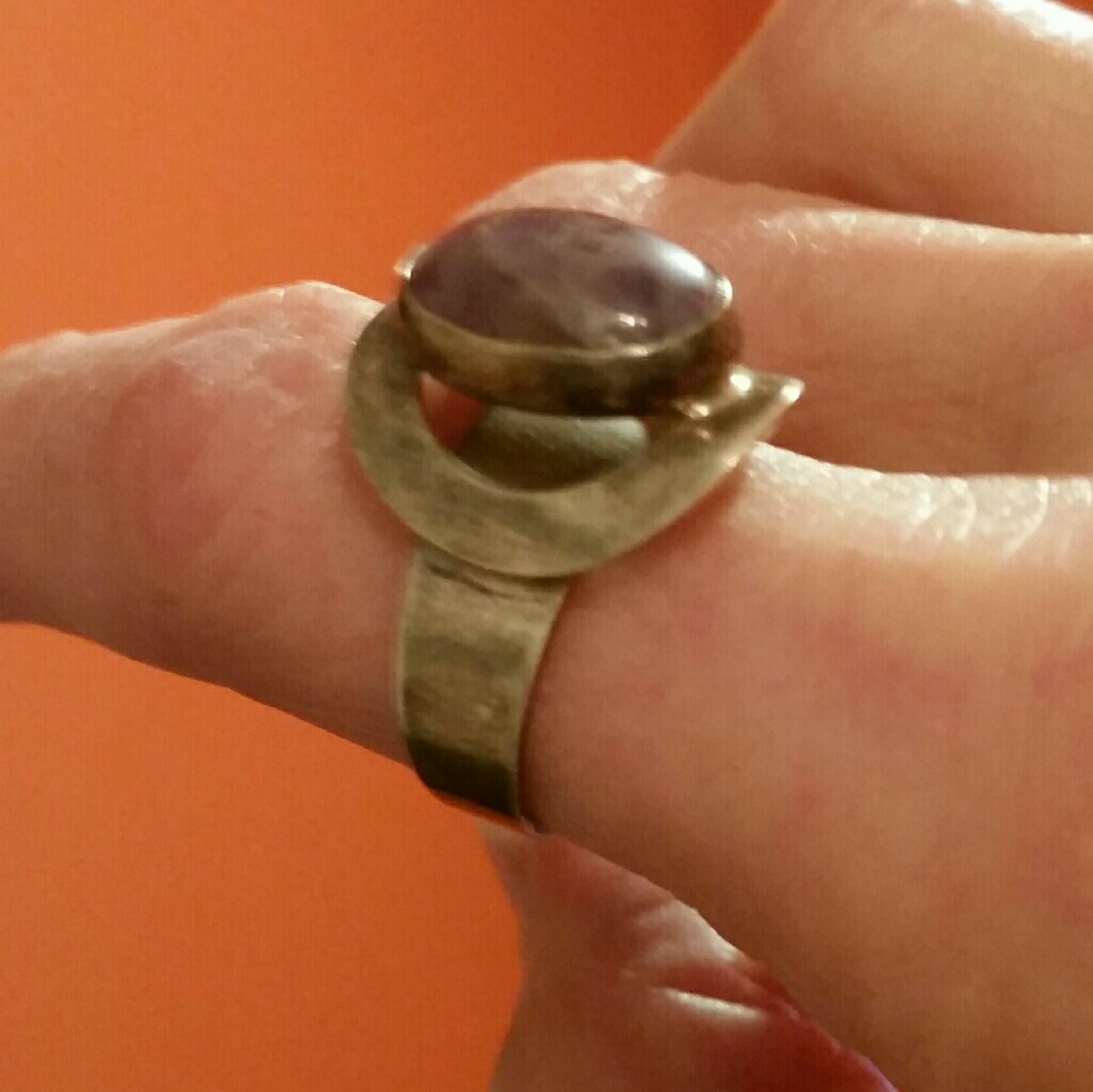 Silver & Agate Ring